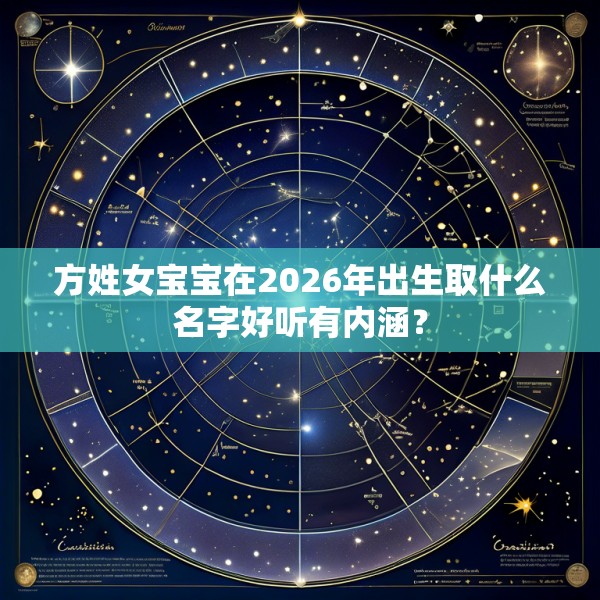 方姓女宝宝在2026年出生取什么名字好听有内涵?