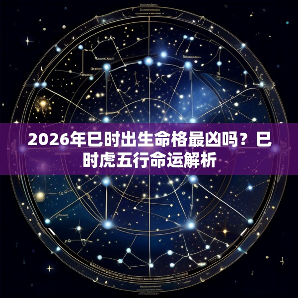 2026年巳时出生命格最凶吗？巳时虎五行命运解析