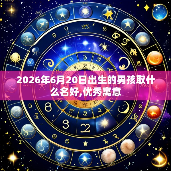 2026年6月20日出生的男孩取什么名好,优秀寓意