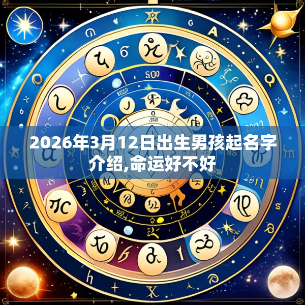 2026年3月12日出生男孩起名字介绍,命运好不好