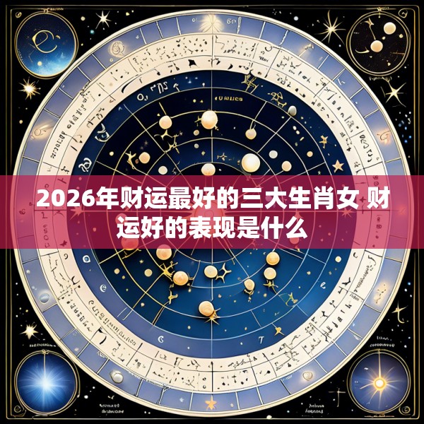 2026年财运最好的三大生肖女 财运好的表现是什么