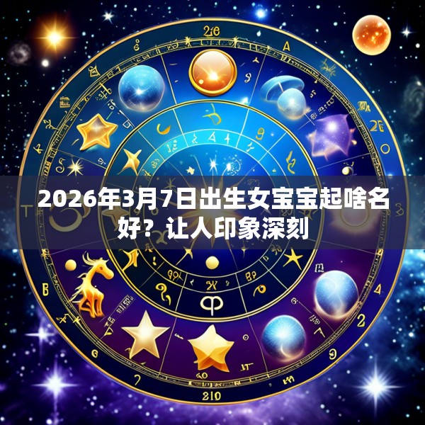 2026年3月7日出生女宝宝起啥名好？让人印象深刻
