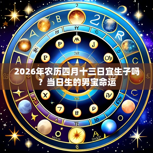 2026年农历四月十三日宜生子吗?当日生的男宝命运
