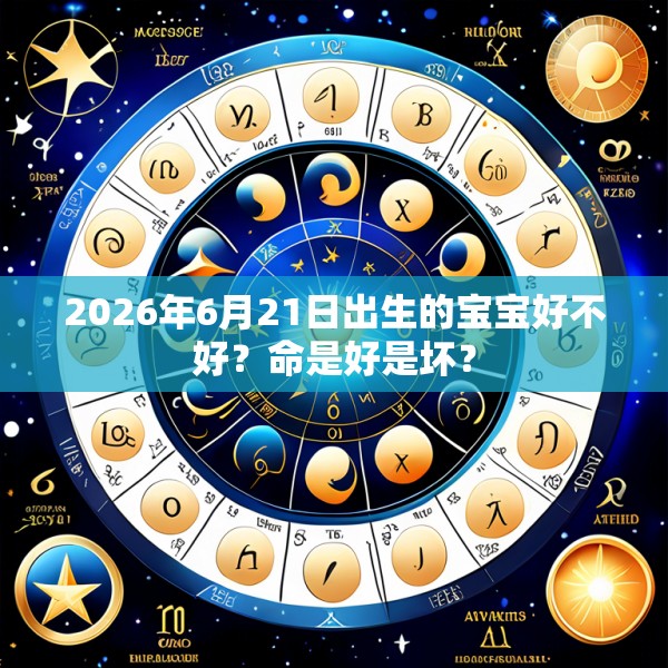 2026年6月21日出生的宝宝好不好？命是好是坏？