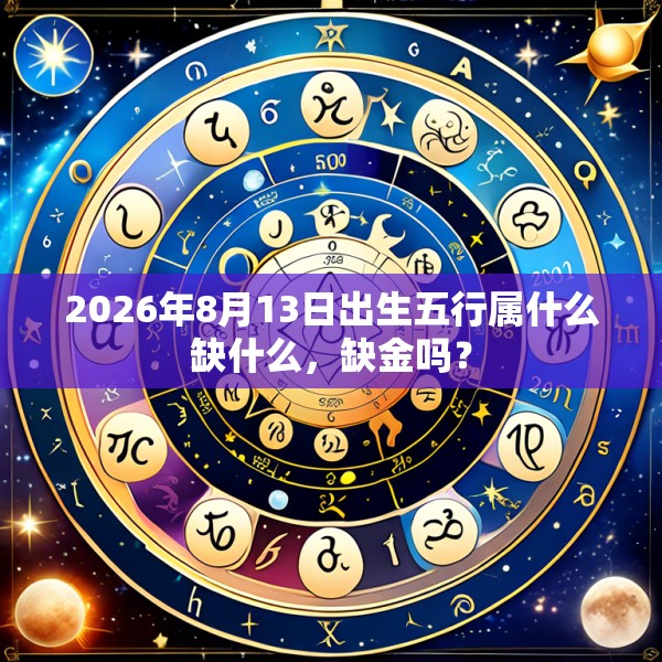 2026年8月13日出生五行属什么缺什么，缺金吗？