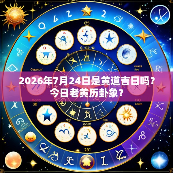 2026年7月24日是黄道吉日吗？今日老黄历卦象？