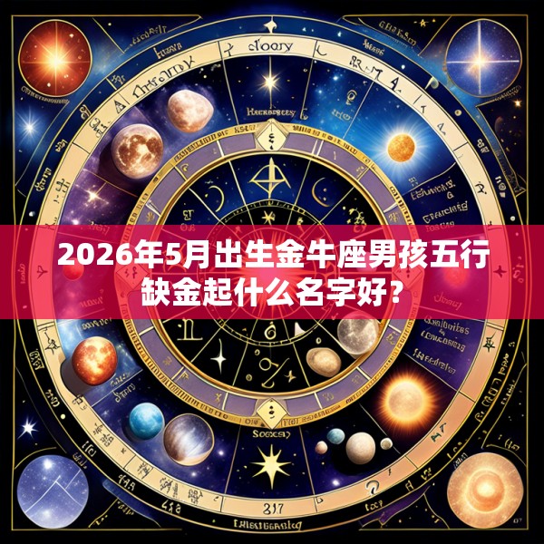 2026年5月出生金牛座男孩五行缺金起什么名字好？