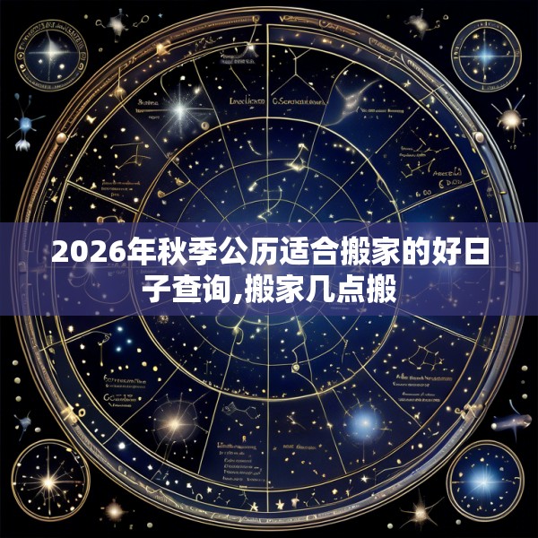 2026年秋季公历适合搬家的好日子查询,搬家几点搬