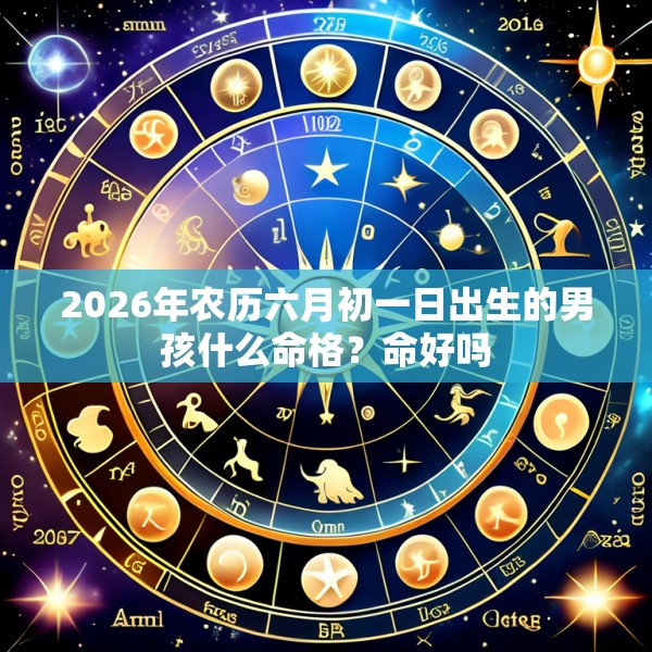 2026年农历六月初一日出生的男孩什么命格?命好吗
