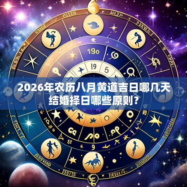 2026年农历八月黄道吉日哪几天结婚择日哪些原则？