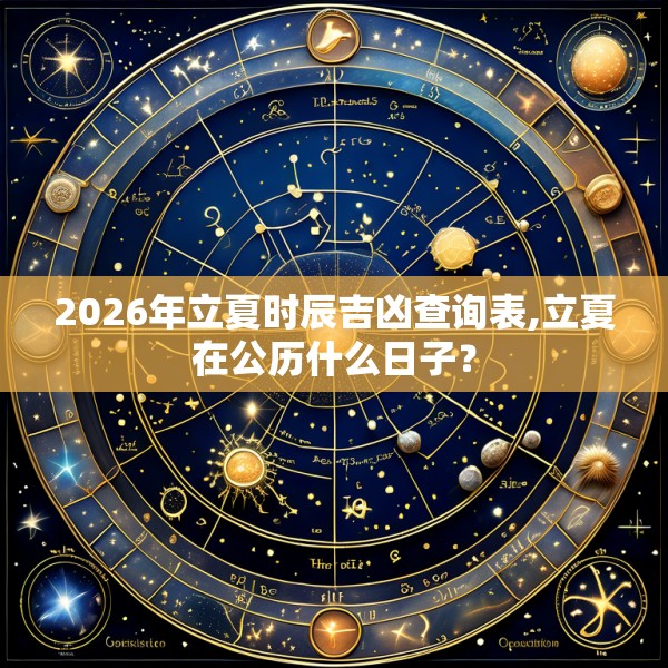 2026年立夏时辰吉凶查询表,立夏在公历什么日子？