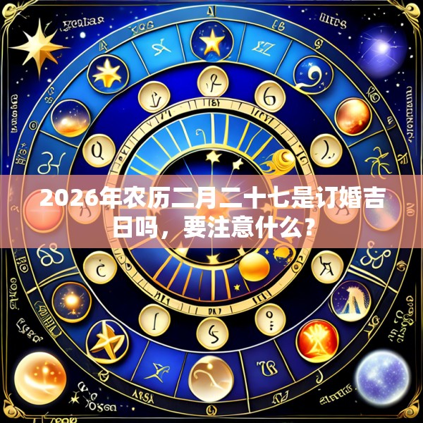 2026年农历二月二十七是订婚吉日吗，要注意什么？
