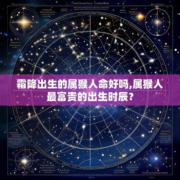 霜降出生的属猴人命好吗,属猴人最富贵的出生时辰？