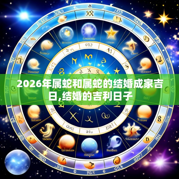 2026年属蛇和属蛇的结婚成家吉日,结婚的吉利日子