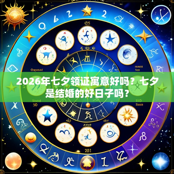 2026年七夕领证寓意好吗？七夕是结婚的好日子吗？
