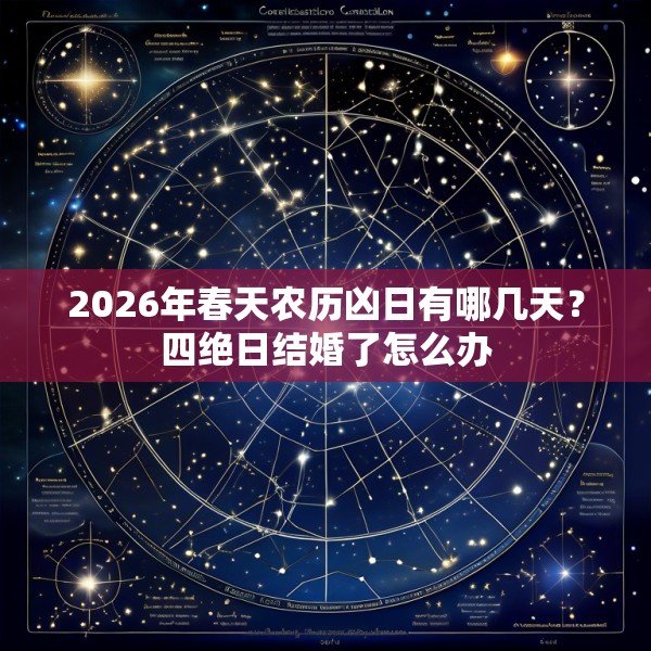 2026年春天农历凶日有哪几天？四绝日结婚了怎么办