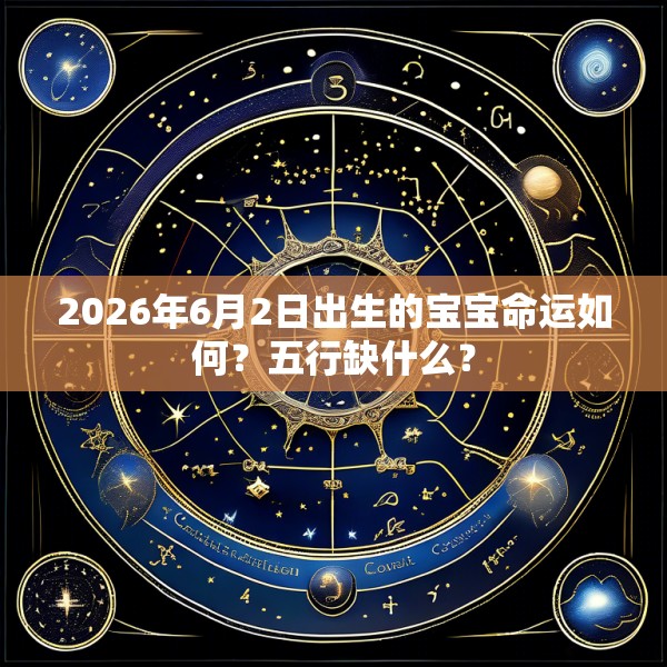2026年6月2日出生的宝宝命运如何？五行缺什么？