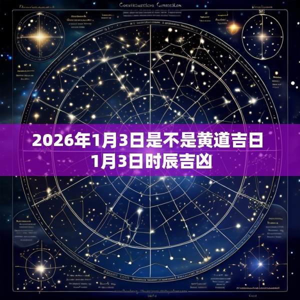 2026年1月3日是不是黄道吉日 1月3日时辰吉凶