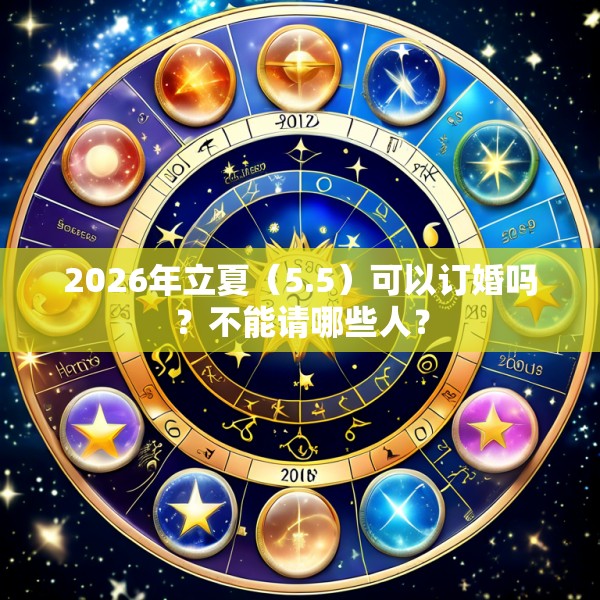 2026年立夏(5.5)可以订婚吗?不能请哪些人?