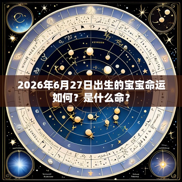 2026年6月27日出生的宝宝命运如何?是什么命?