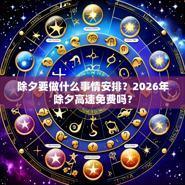 除夕要做什么事情安排?2026年除夕高速免费吗?