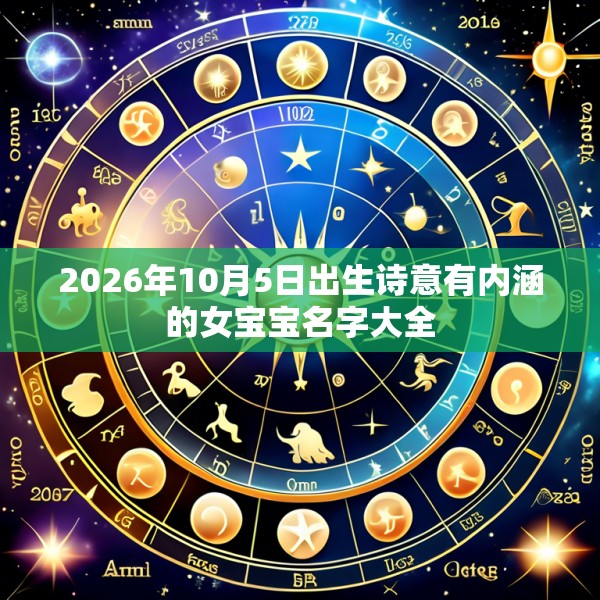 2026年10月5日出生诗意有内涵的女宝宝名字大全