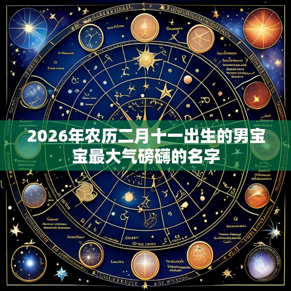2026年农历二月十一出生的男宝宝最大气磅礴的名字