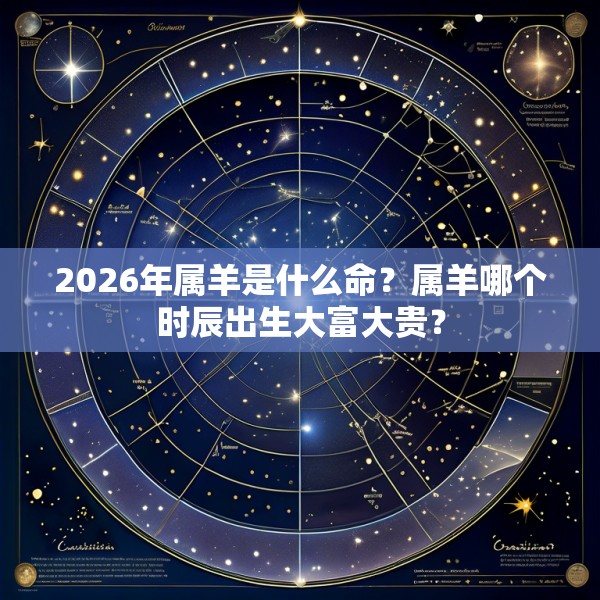 2026年属羊是什么命？属羊哪个时辰出生大富大贵？