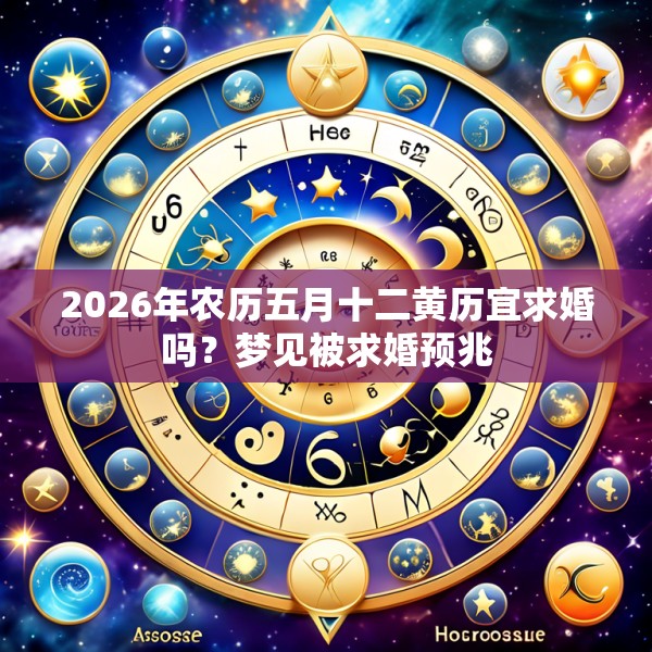 2026年农历五月十二黄历宜求婚吗？梦见被求婚预兆