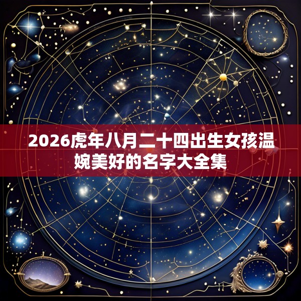 2026虎年八月二十四出生女孩温婉美好的名字大全集