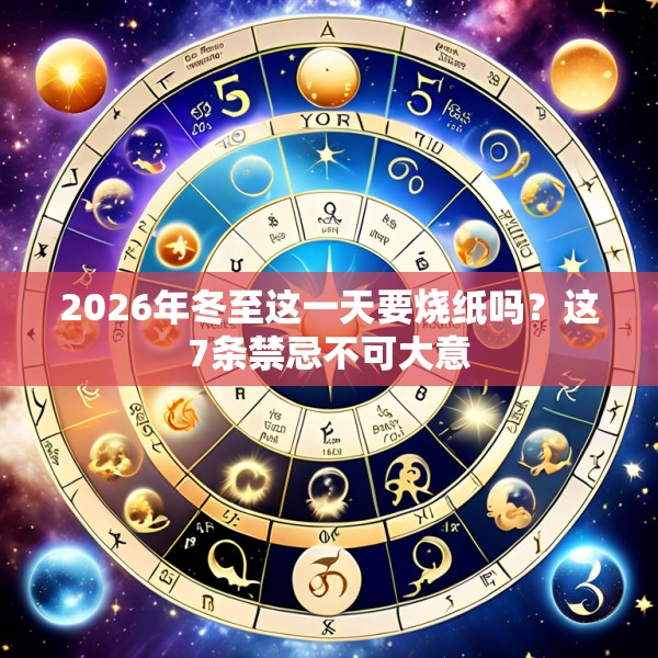 2026年冬至这一天要烧纸吗?这7条禁忌不可大意