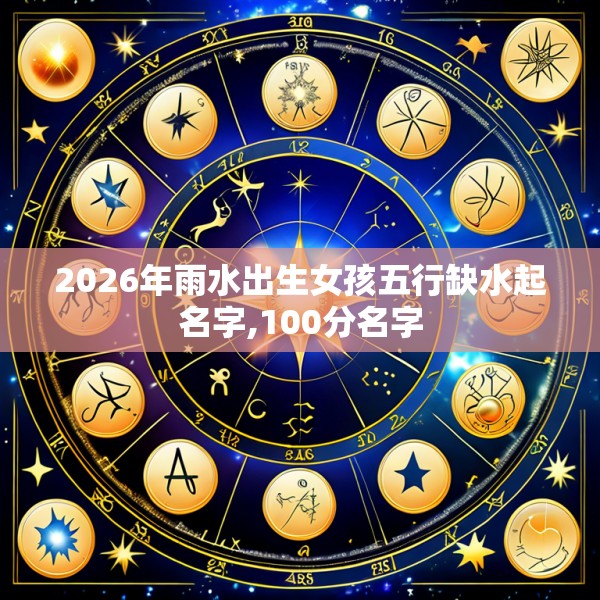 2026年雨水出生女孩五行缺水起名字,100分名字