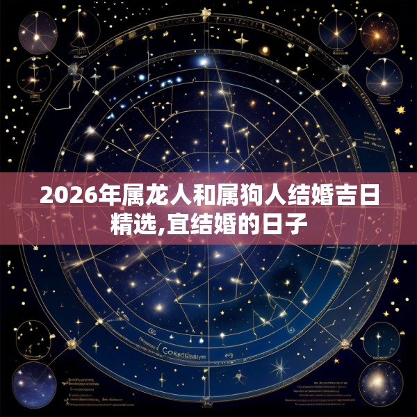 2026年属龙人和属狗人结婚吉日精选,宜结婚的日子