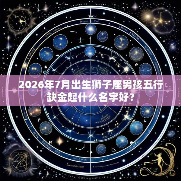2026年7月出生狮子座男孩五行缺金起什么名字好?