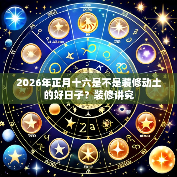 2026年正月十六是不是装修动土的好日子？装修讲究