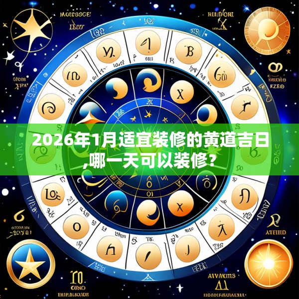 2026年1月适宜装修的黄道吉日,哪一天可以装修?