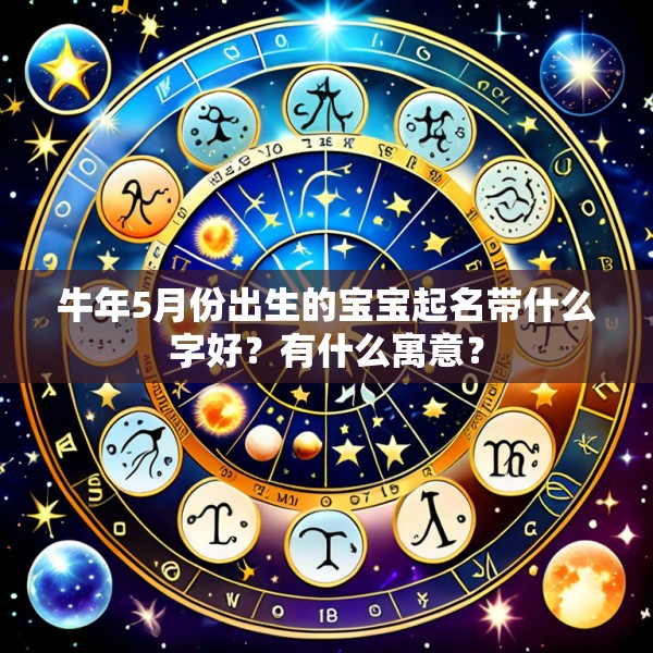 牛年5月份出生的宝宝起名带什么字好？有什么寓意？