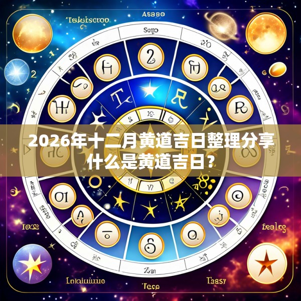 2026年十二月黄道吉日整理分享什么是黄道吉日？