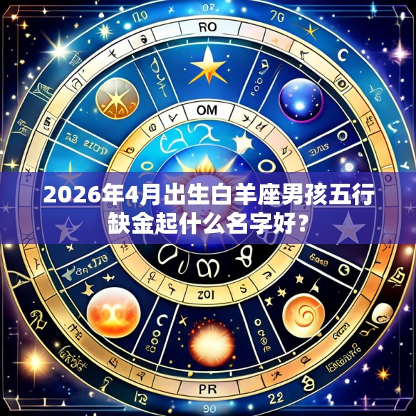 2026年4月出生白羊座男孩五行缺金起什么名字好？