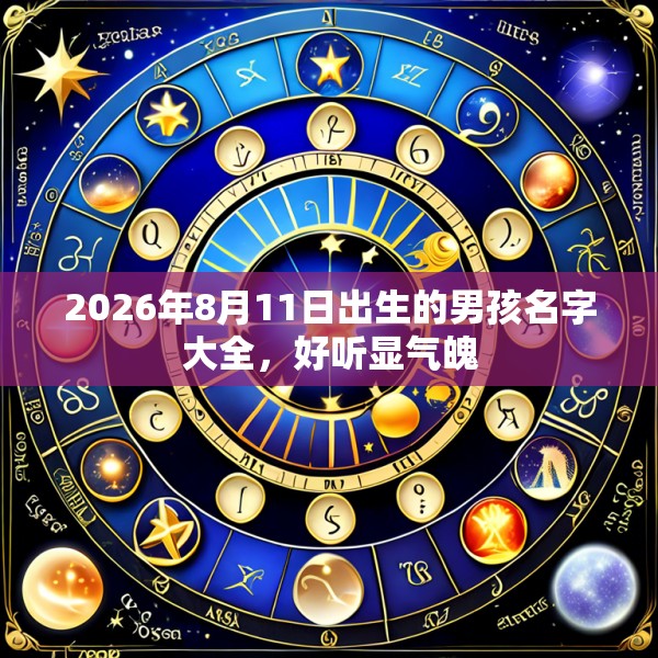 2026年8月11日出生的男孩名字大全,好听显气魄