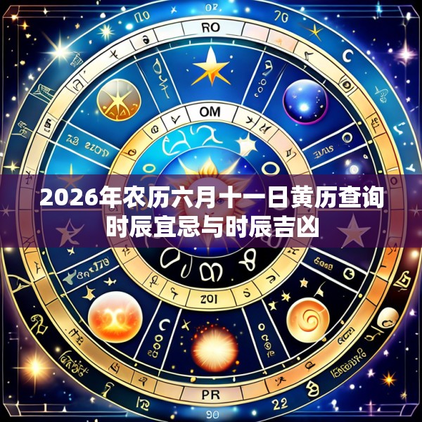 2026年农历六月十一日黄历查询时辰宜忌与时辰吉凶