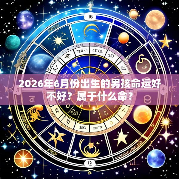 2026年6月份出生的男孩命运好不好?属于什么命?