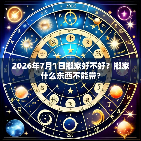 2026年7月1日搬家好不好？搬家什么东西不能带？