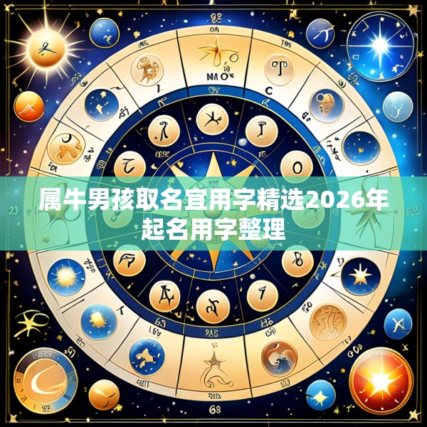 属牛男孩取名宜用字精选2026年起名用字整理