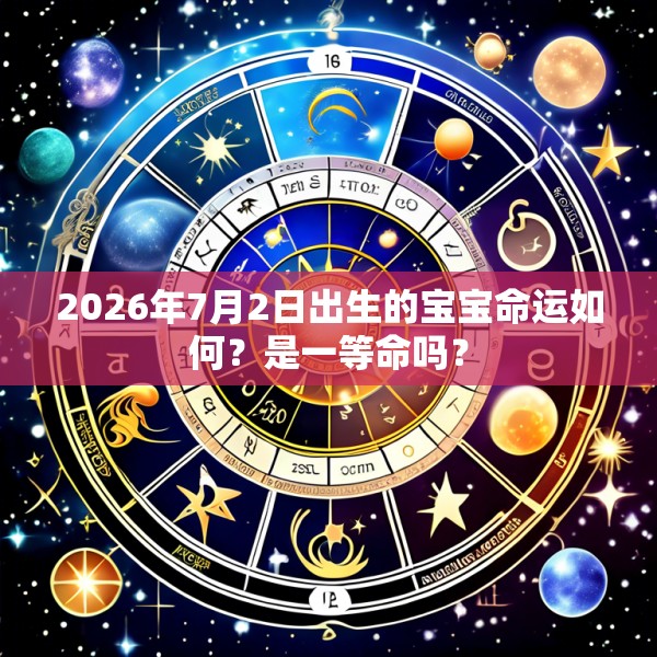 2026年7月2日出生的宝宝命运如何？是一等命吗？