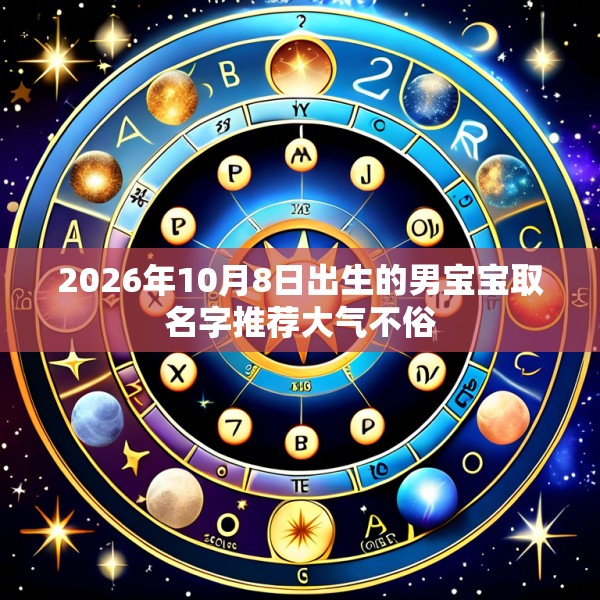 2026年10月8日出生的男宝宝取名字推荐大气不俗