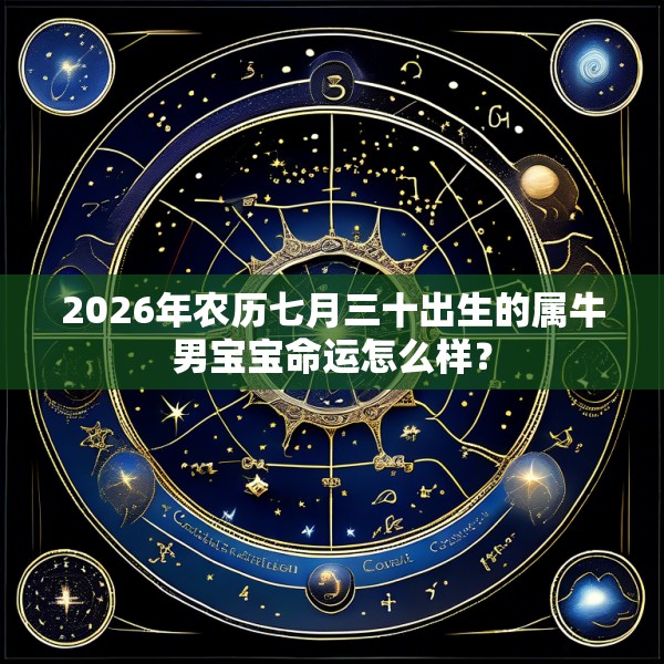 2026年农历七月三十出生的属牛男宝宝命运怎么样?
