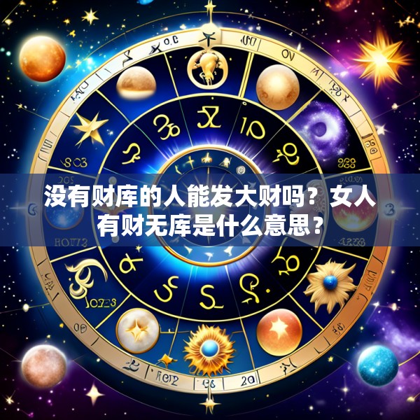 没有财库的人能发大财吗？女人有财无库是什么意思？
