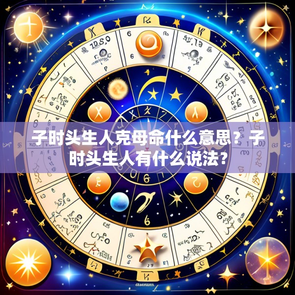 子时头生人克母命什么意思？子时头生人有什么说法？