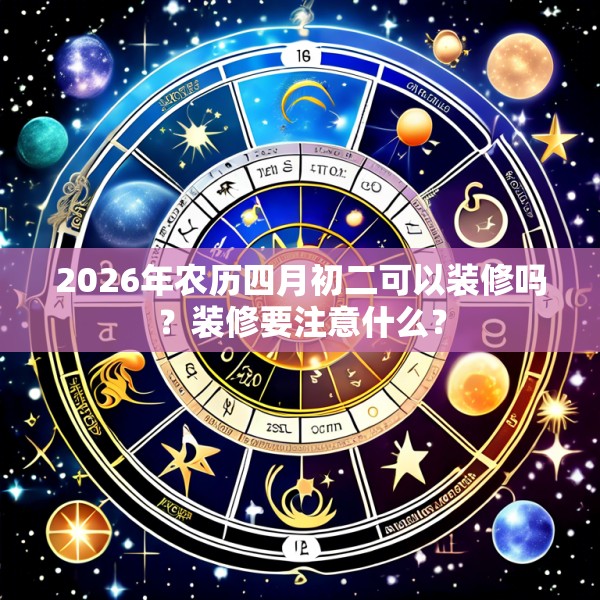 2026年农历四月初二可以装修吗？装修要注意什么？